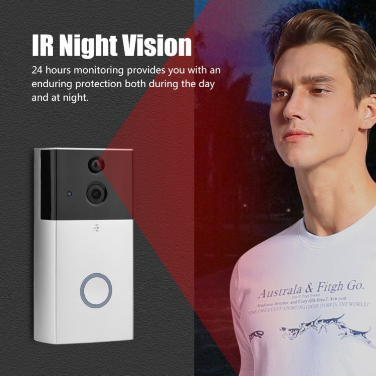 VESAFE HD 720P Security Camera Smart WiFi Video Doorbell Intercom, Support TF Card & Infrared Night Vision & Motion Detection App for IOS and Android(Black)