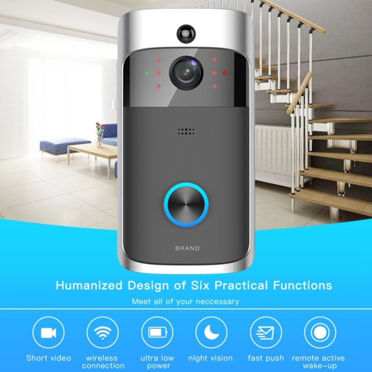 M3 720P Smart WIFI Ultra Low Power Video Visual Doorbell With Ding Dong Version, US Plug(Black)