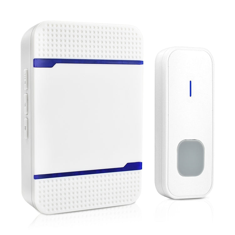 N15K-1T1-B 110dB Wireless IP55 Waterproof Low Power Consumption WiFi Doorbell Receiver with Night Light , Receiver Distance: 300m (White)