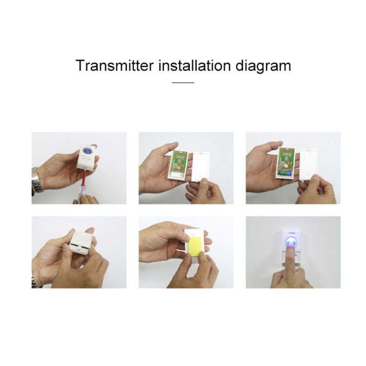 VOYE V008A Home Music Remote Control Wireless Doorbell with 38 Polyphony Sounds, US Plug(White)