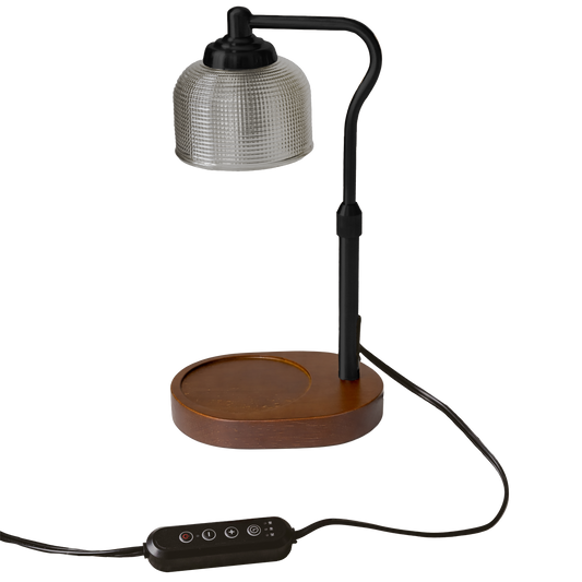 Candle Warmer Lamp with Wood Base