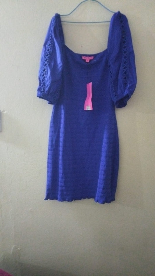 TRINI BLUE FITTED DRESS