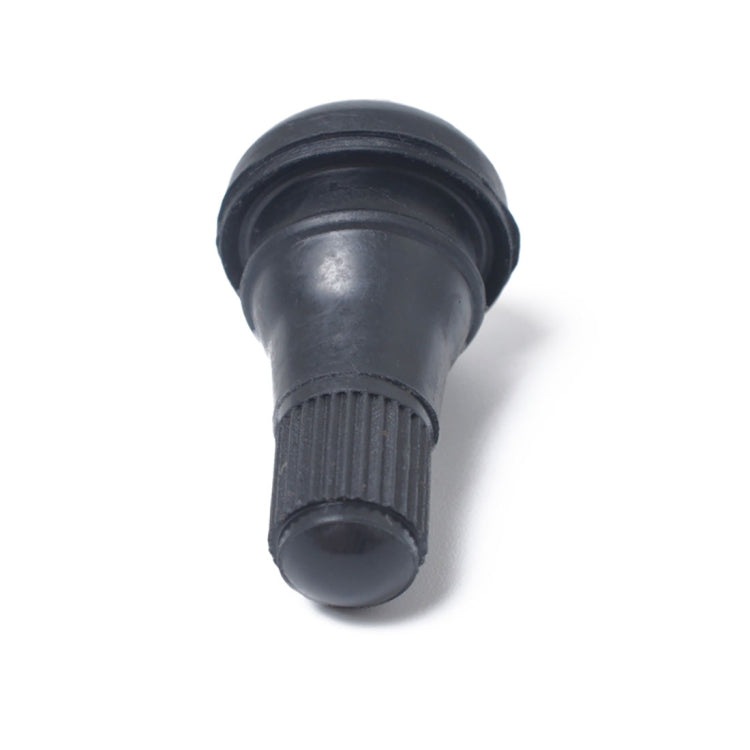 Snap-in Short Black Rubber Valve Stem (TR412) with Valve Core Wrench for Tubeless 0.453 Inch 11.5mm Rim Holes on Standard Vehicle Tires, TR412