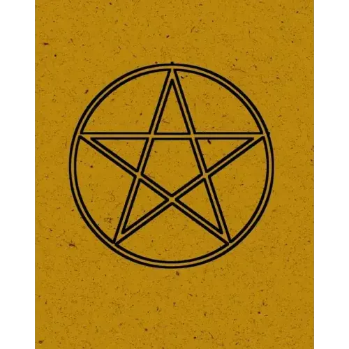 Grimoire: Pentagram Spell Book For Witches Mages Magick Practitioners And Beginners To Write Rituals And Ingredients - Yellow Bl