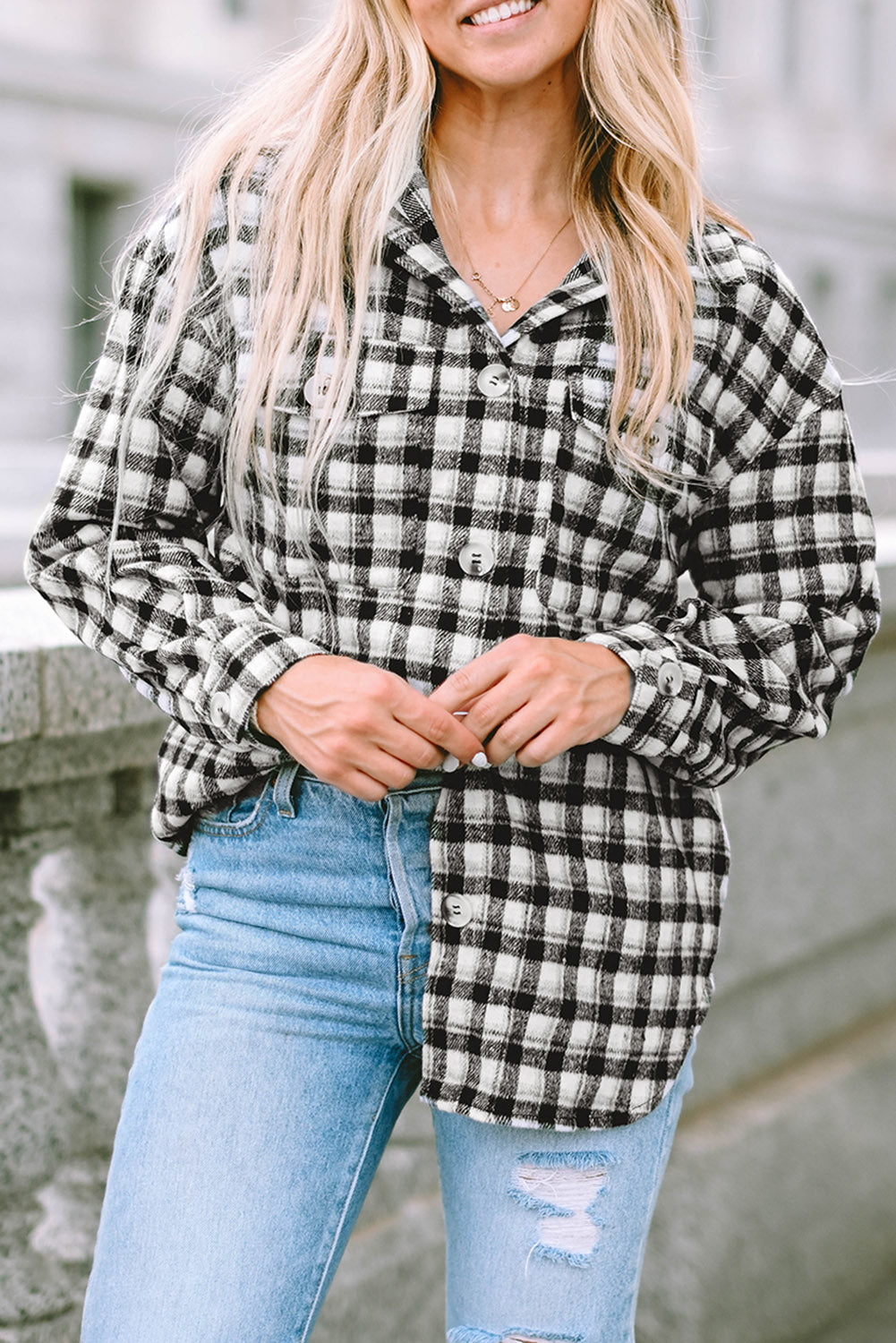 Ava Print Chest Tunic Shacket
