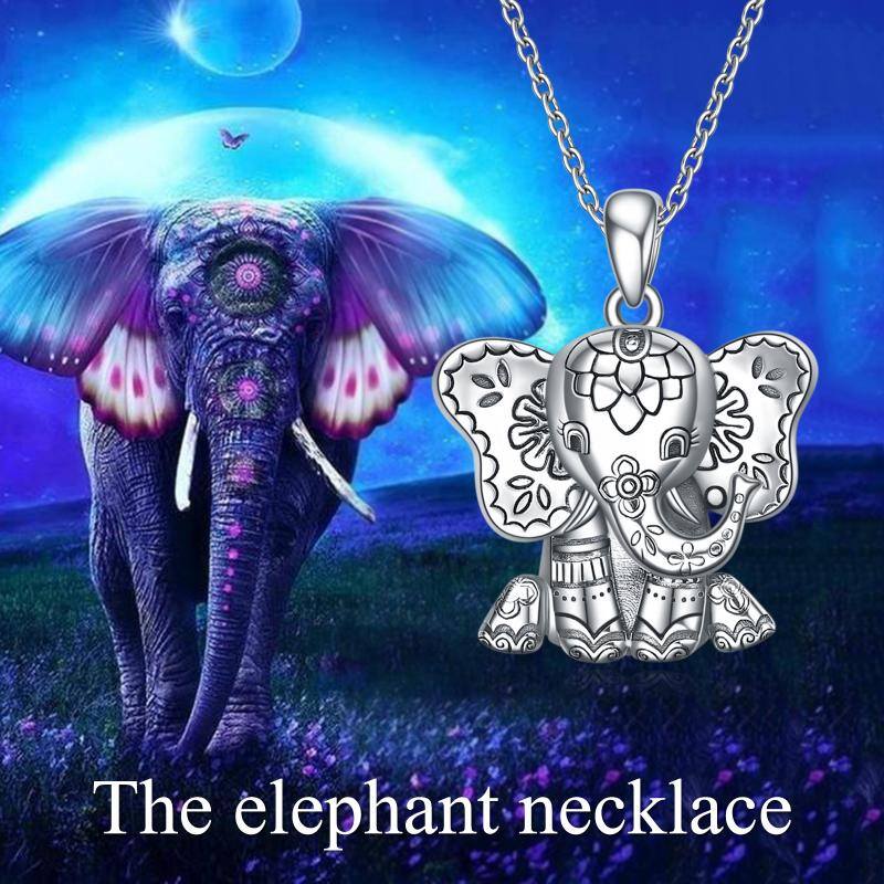 Sterling Silver Elephant Pendant Necklaces Lucky African Animal for Women Men Boy Girl
