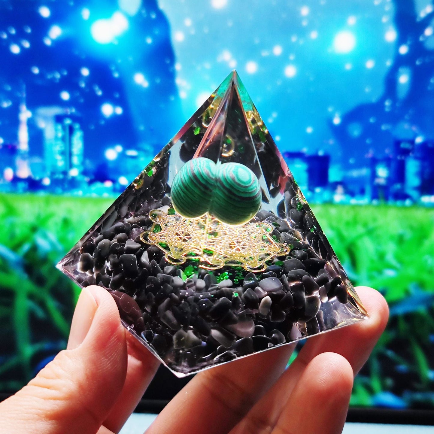Home Fashion Crystal Ball Crushed Stone Crafts Ornaments