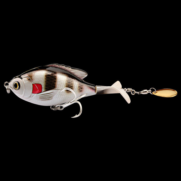 5piece Top Mounted Spinning Tail Fishing Lure Set