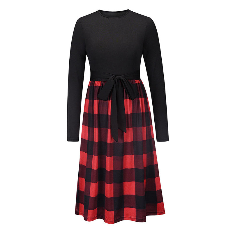 Knitted Skirt European And American Slim Lace-up Plus Size Women's Skirt