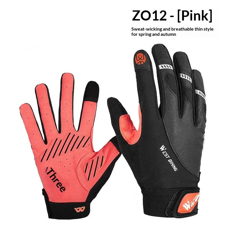 SpringSummer Cycling Gloves Touchscreen-Enabled Full-Finger Gloves For Motorcycles And Bicycles