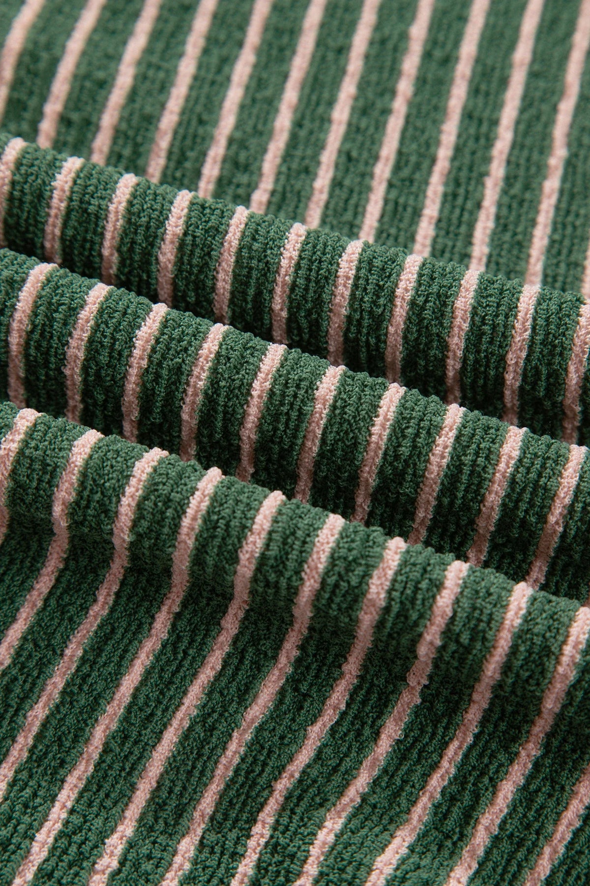 Stripe Contrast Trim Buttoned V-Neck Cardigan