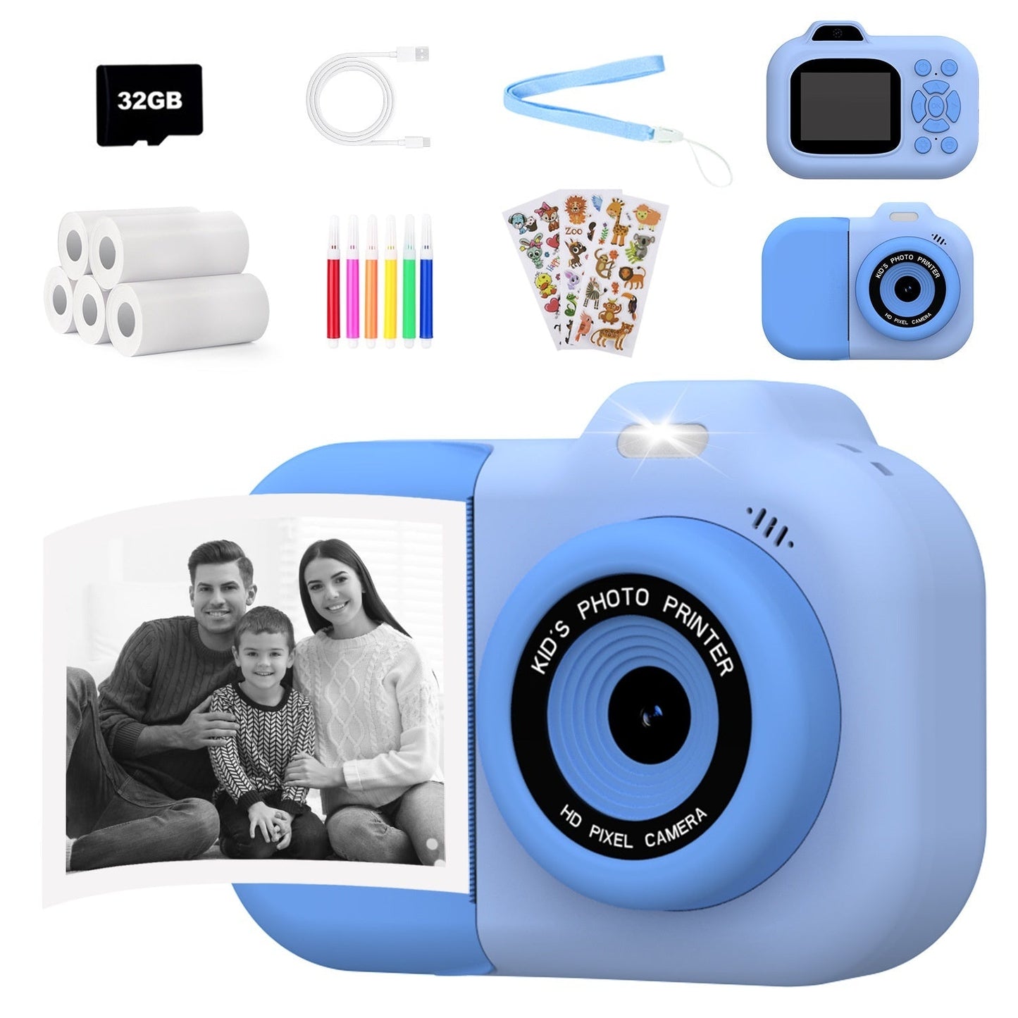 Children's Camera Recording Photography Video Playback Game Photo Sticker