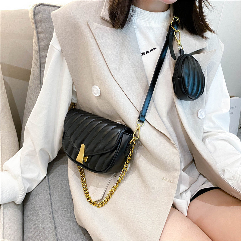 Luxury Handbag Women Bags Designer Leather Flap Messenger Bag Solid Color Crossbody Shoulder Purse Retro Small Armpit Clutches