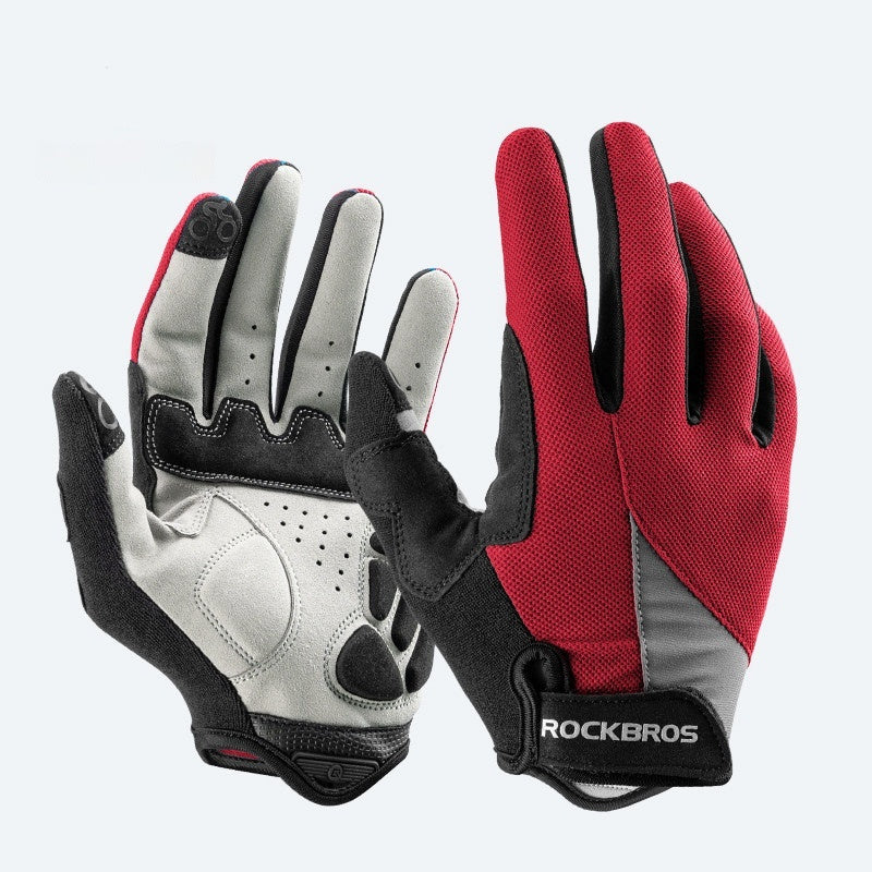 Mens And Womens Full-finger Cycling Gloves For Long Rides