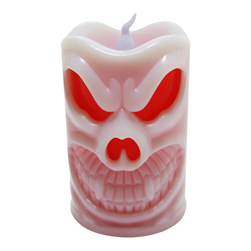 Halloween Flameless Candle Light LED Colorful Candlestick Table Decoration