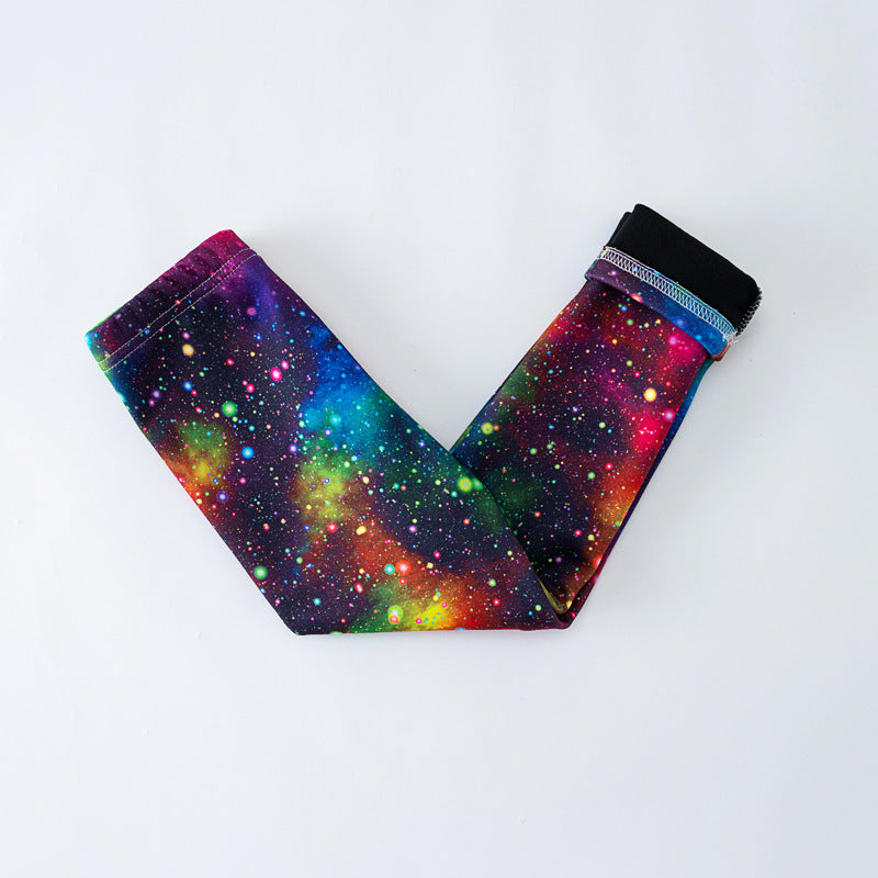 Basic Fleece-lined Extra-thick Childrens Leggings