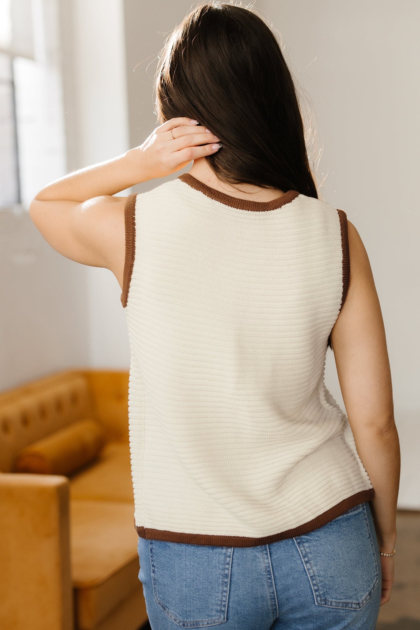 Aaliyah Trim Ties Front Sweater