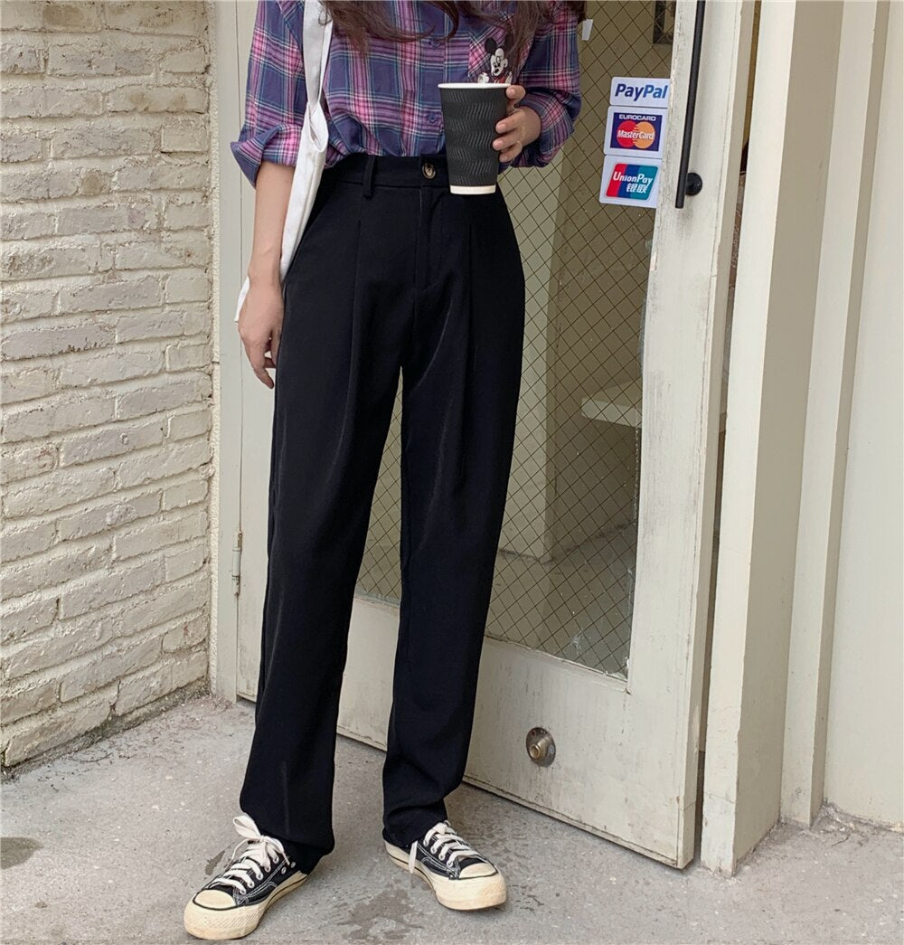 Formal straight leg suit office trousers for women.EtherealBe