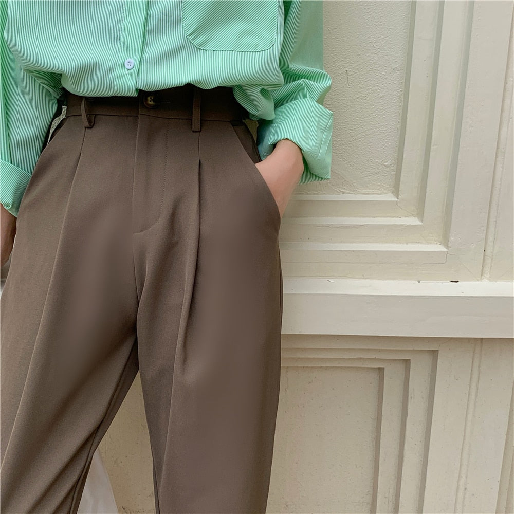 Formal straight leg suit office trousers for women.EtherealBe