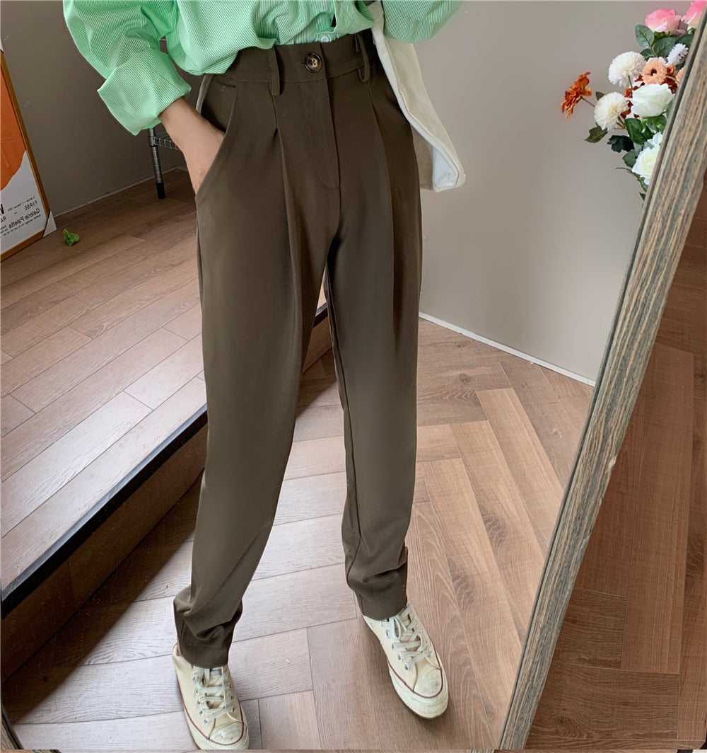 Formal straight leg suit office trousers for women.EtherealBe