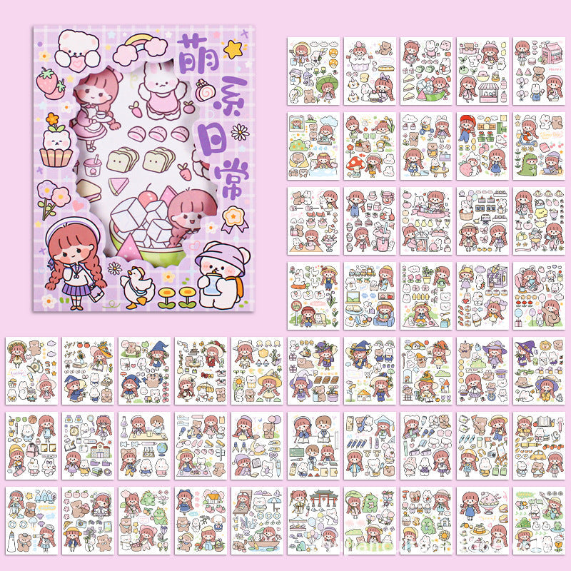 Hand Ledger Gift Box Of 50 Pieces And Paper Stickers