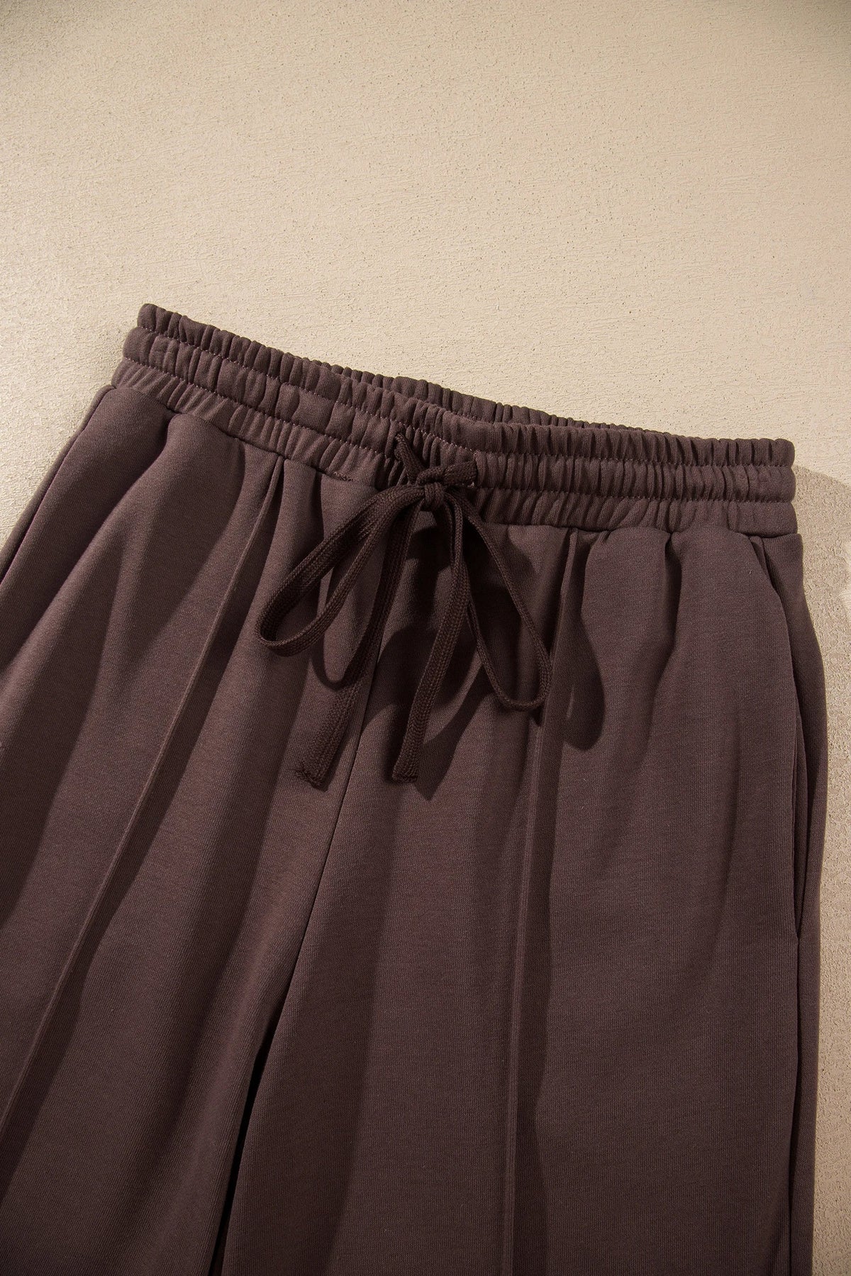 Solid Mock Neck Sweatshirt & Drawstring Pants Set