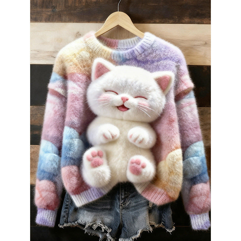 Cross-border Women's Clothing Amazon Independent Station Autumn And Winter Christmas Cute Hooded Sweatshirt Flannel Women's Long-sleeved Shirt