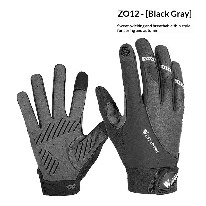 SpringSummer Cycling Gloves Touchscreen-Enabled Full-Finger Gloves For Motorcycles And Bicycles