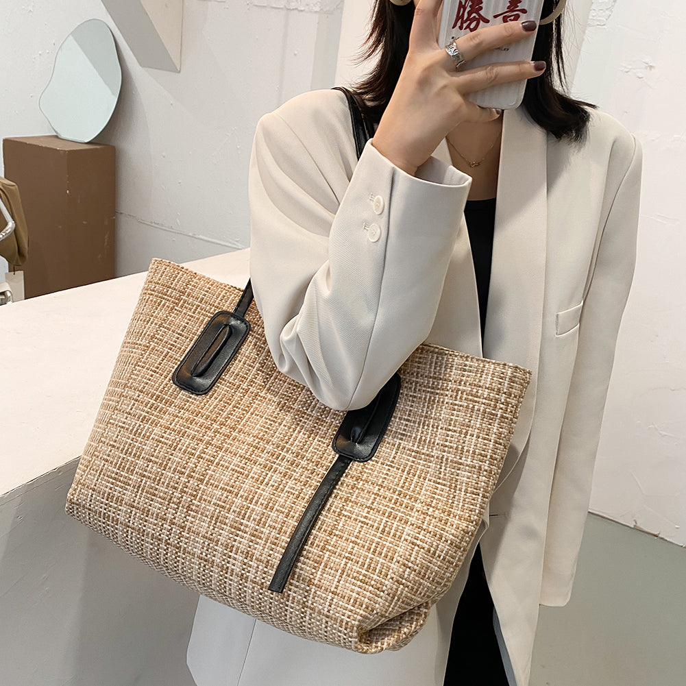 New Women Bag Totes Weave Braided Women's Handbags Luxury Lady Hand Bags Purse Pocket Women Large Capacity Shopping Tote Sac
