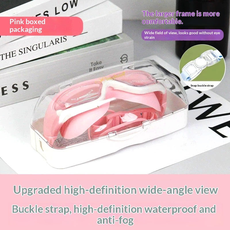 Childrens Anti-fog Swim Goggles With Built-in Earplugs