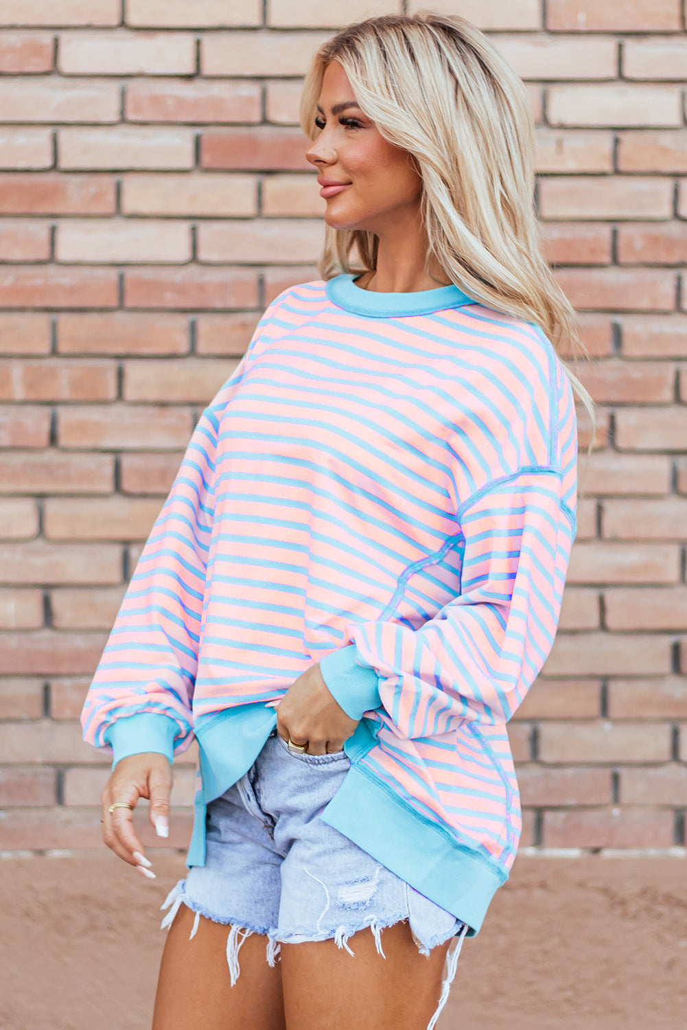 Yareli Trim High Low Pullover