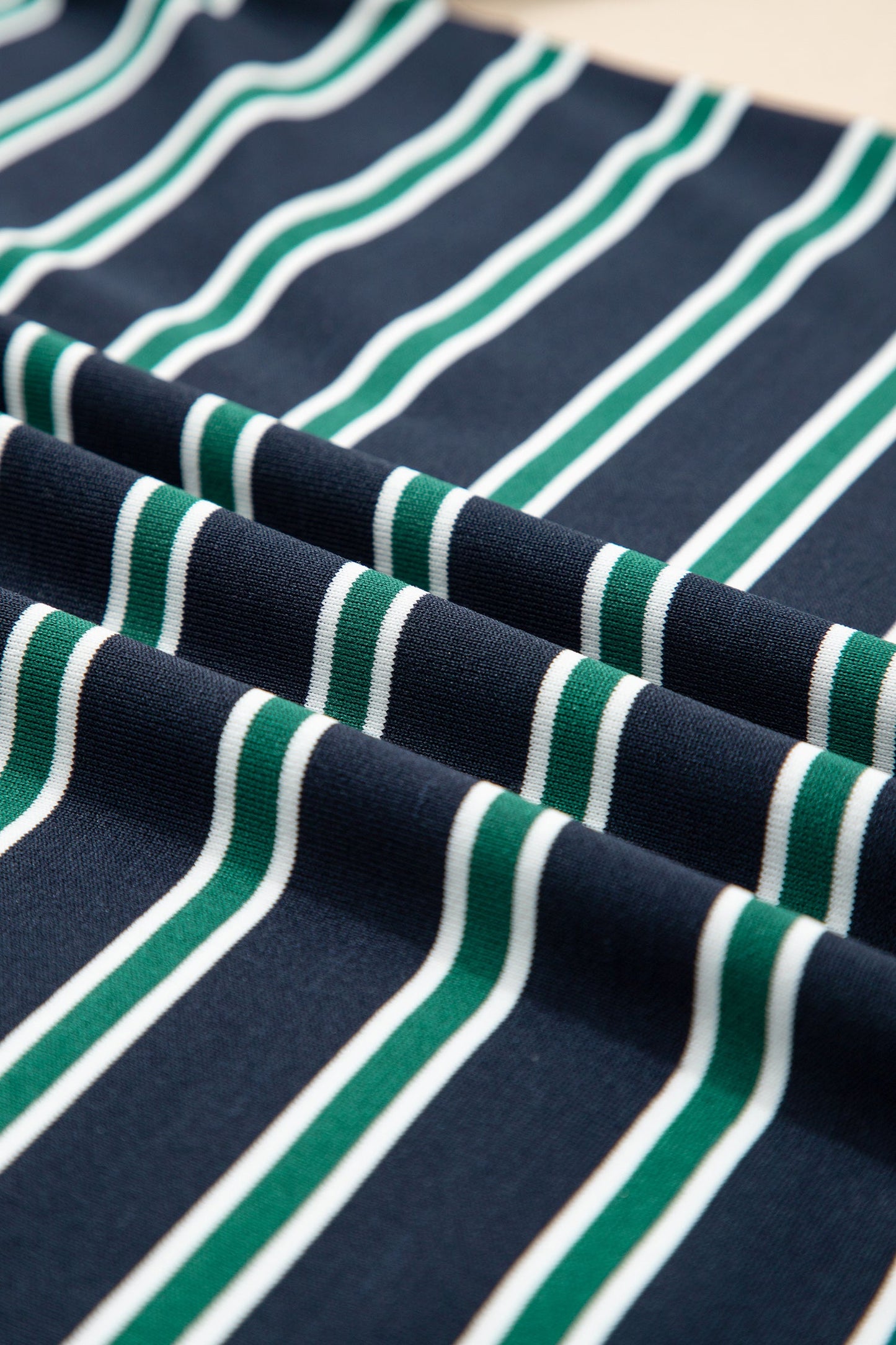Stripe Colorblock Chest Pocket Long Sleeve Top