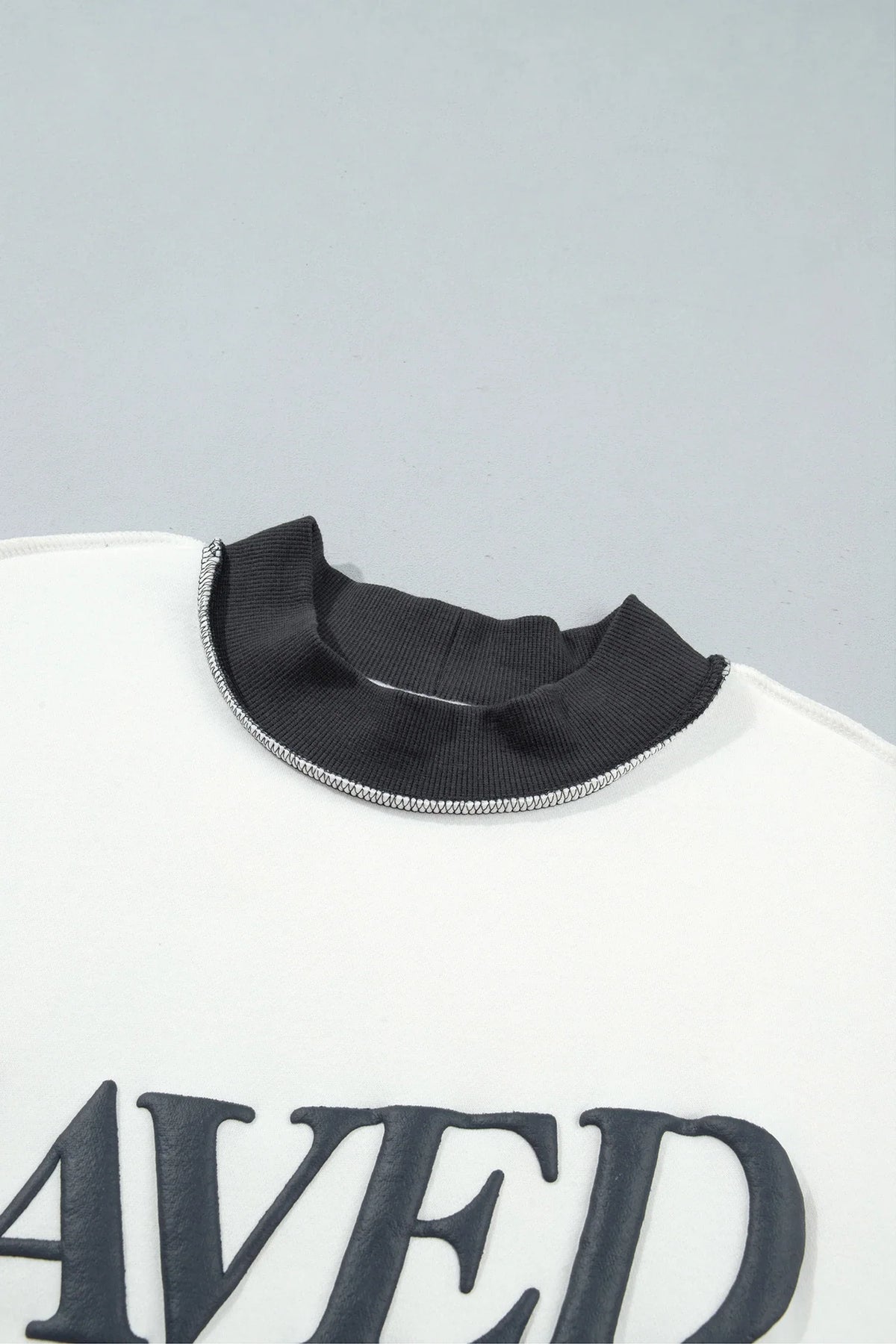 Saved By Grace Colorblock Mock Neck Oversized Sweatshirt