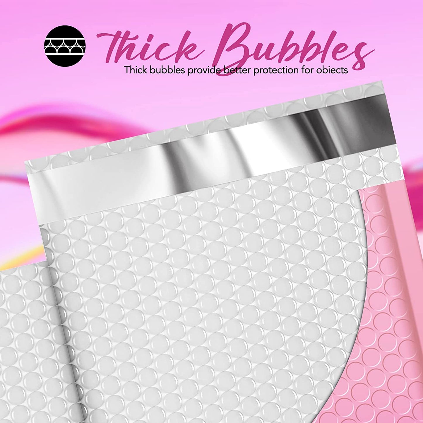 6x10 Bubble Mailer  #0 | Usable Size 6x9" | Gradient Pink