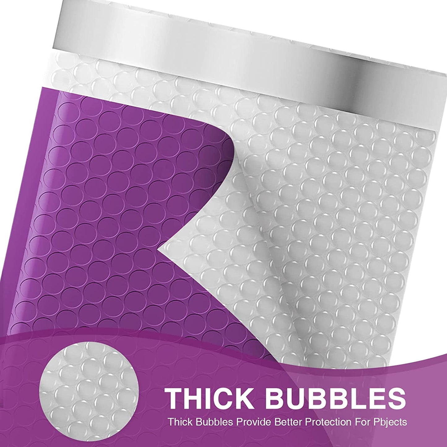6x10 Bubble Mailer  #0 | Usable Size 6x9" | Purple