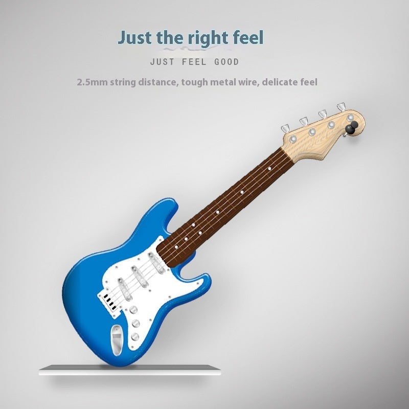 Playing Electric Guitar Toy Male 4-string Beginner Musical Instrument