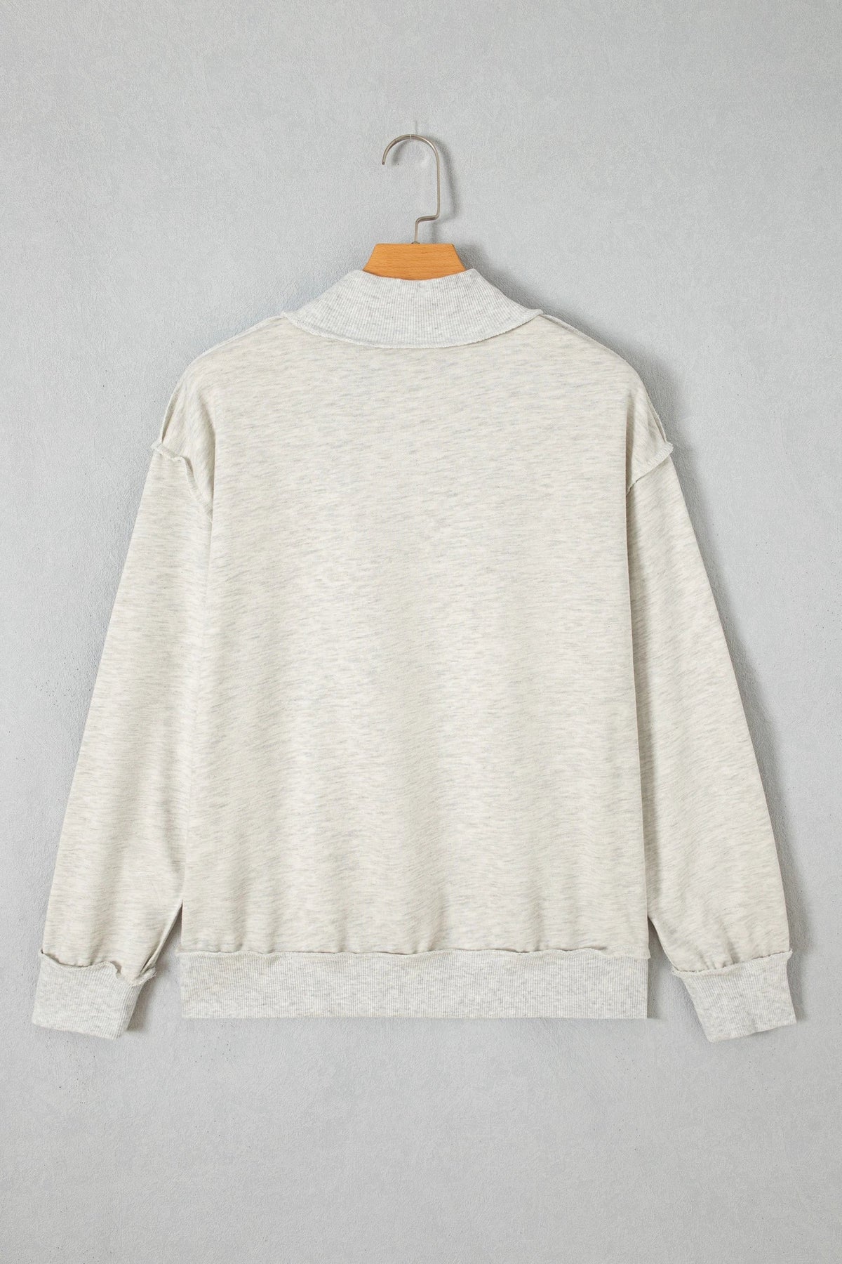 JESUS Gingham Patch Embroidered Mock Neck Sweatshirt