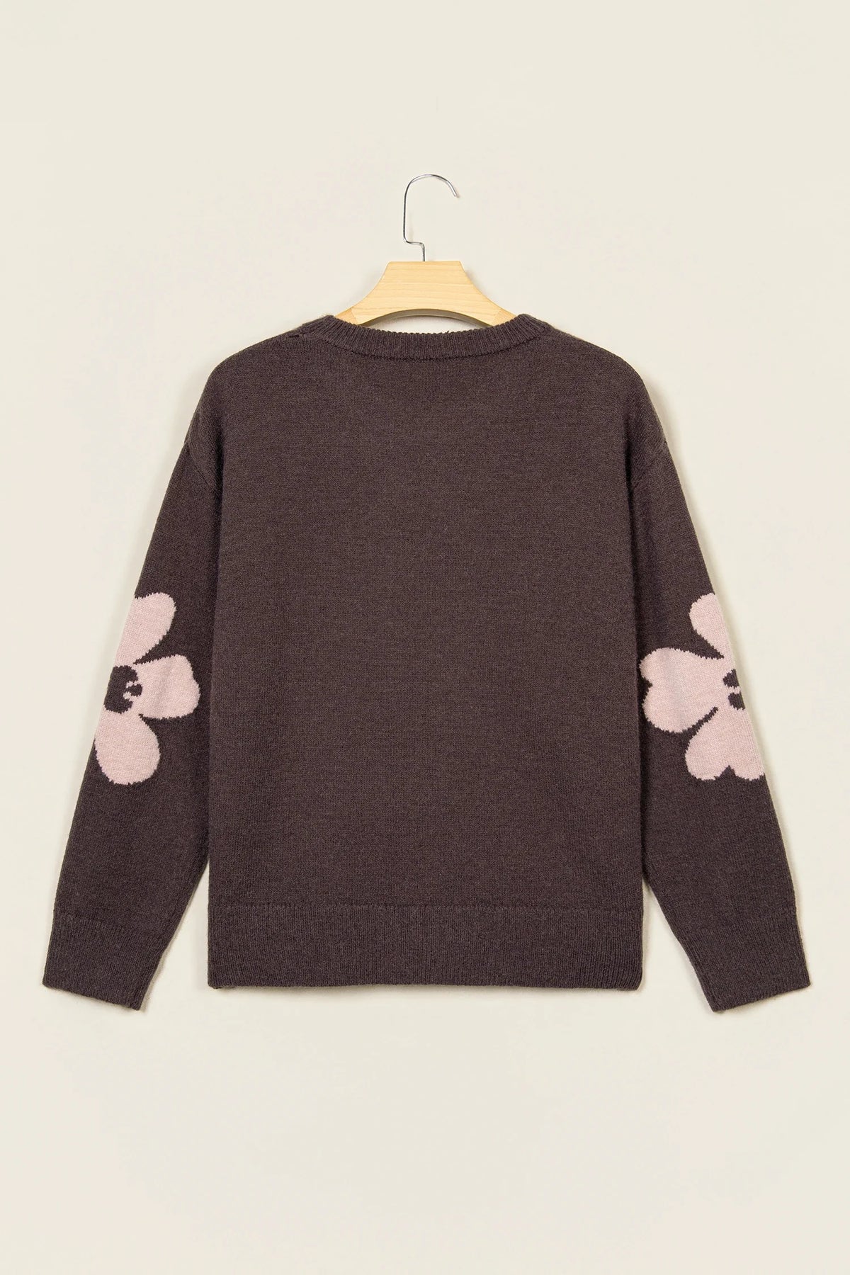 Floral Dropped Shoulder Long Sleeve Sweater