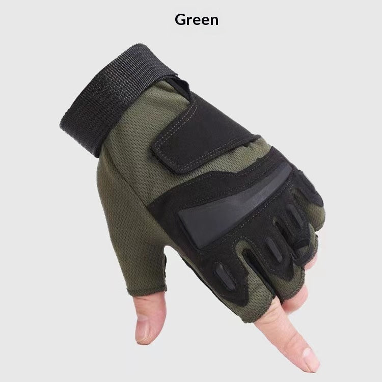 Student Style Half Finger Gloves For Men Outdoor Fitness And Cyclingfingerless Design
