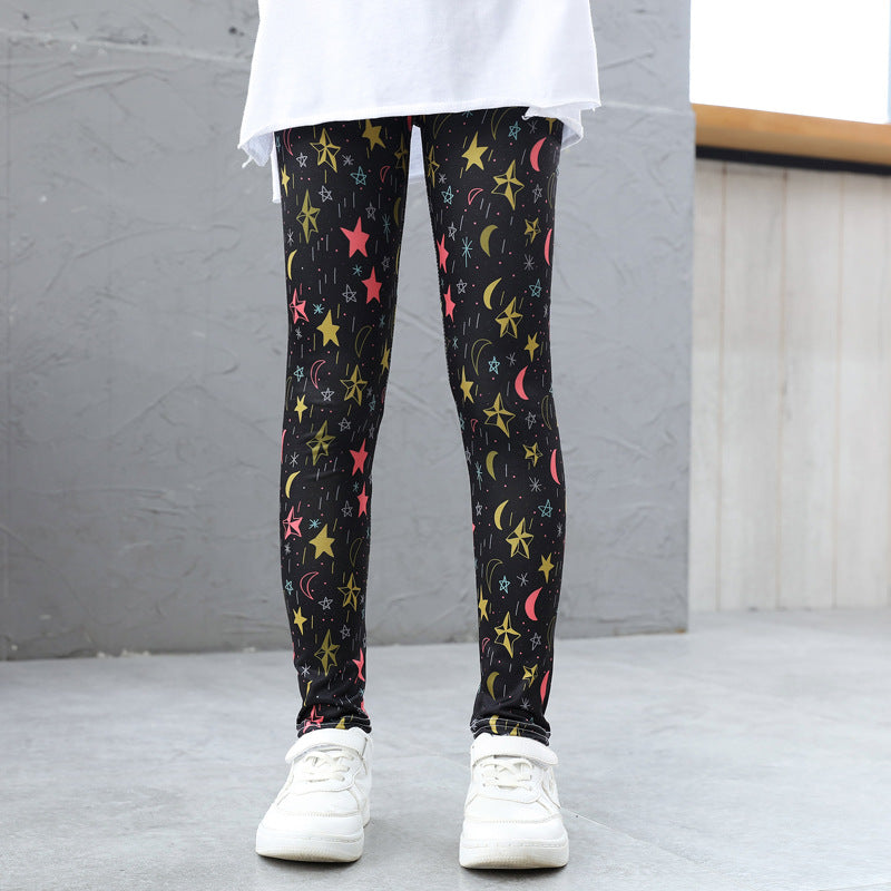 Summer Thin Stretchy Base Leggings For Children