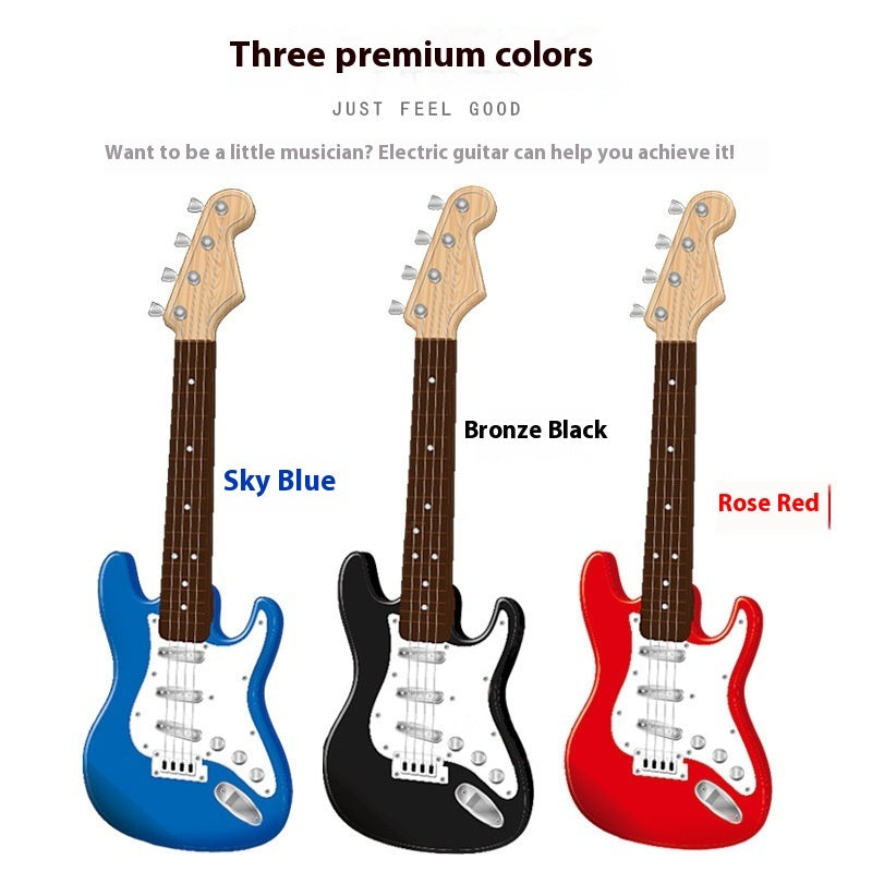 Playing Electric Guitar Toy Male 4-string Beginner Musical Instrument