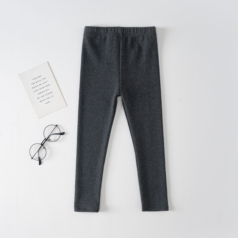Basic Cotton-spandex Girls Leggings