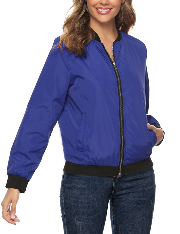 Ladies Casual Fashion Zip Jacket Jacket
