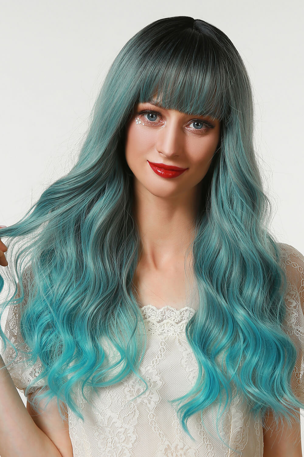 13*1" Full-Machine Wigs Synthetic Long Wave 26"