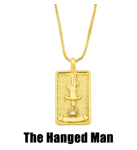 Twelve Constellation Tarot Necklace Retro Constellation Necklace