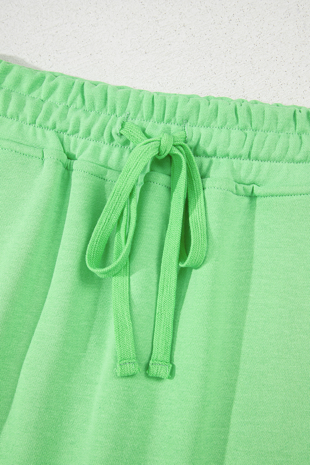 Solid French Terry Drawstring Waist Mini Skort