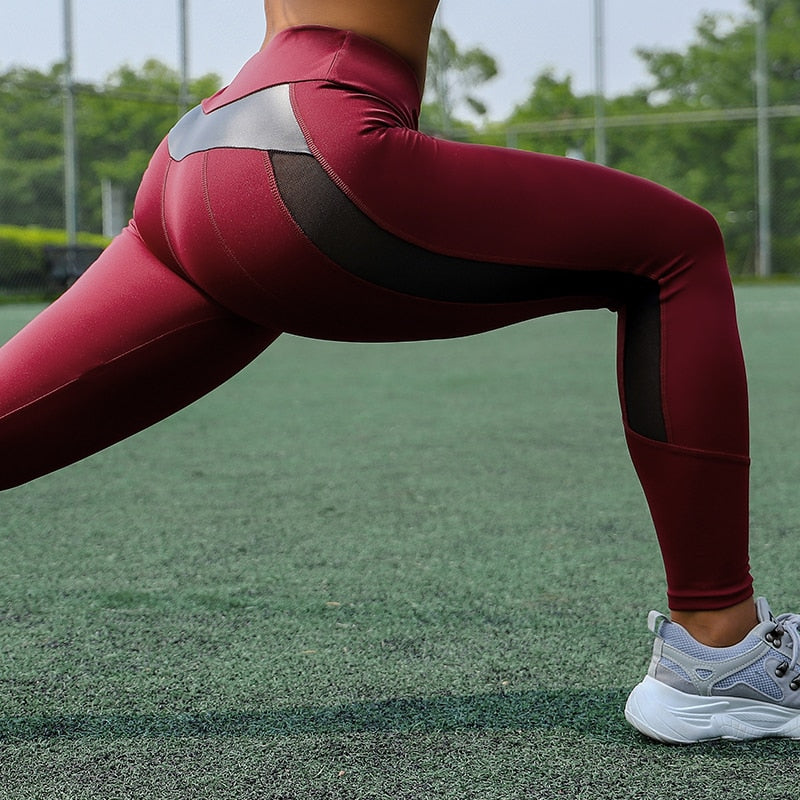 EtherealBe breathable sports leggings for gym, Mesh Panels