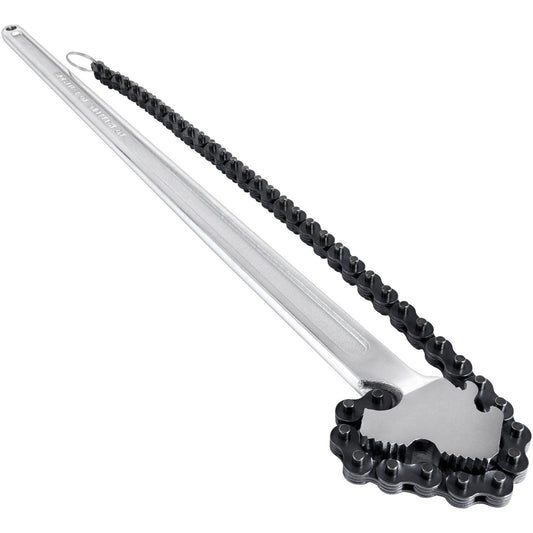 24inch Chain Wrench Carbon Steel Chain Pipe Wrench Heavy Duty 6.7inch Diameter Capacity Chain Strap Filter Wrench