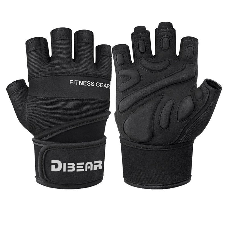 Summer Outdoor Fitness Wristband Non-Slip Half-Finger Gloves