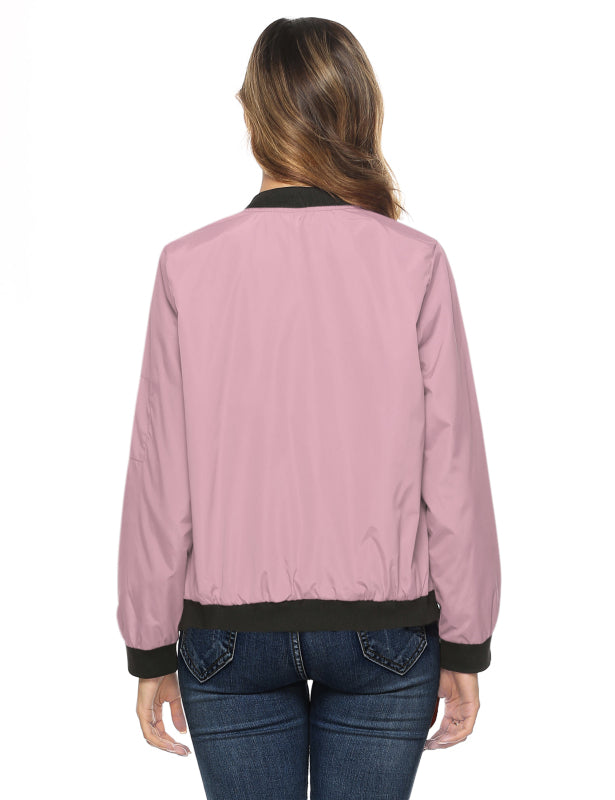 Ladies Casual Fashion Zip Jacket Jacket